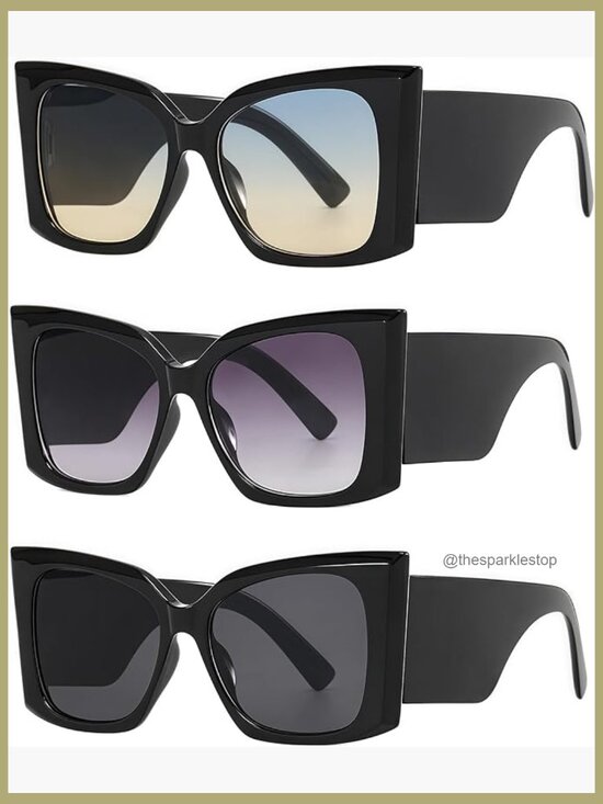 Oversized Y2K Cat Eye Square Sunglasses UV400 Unisex main image 7